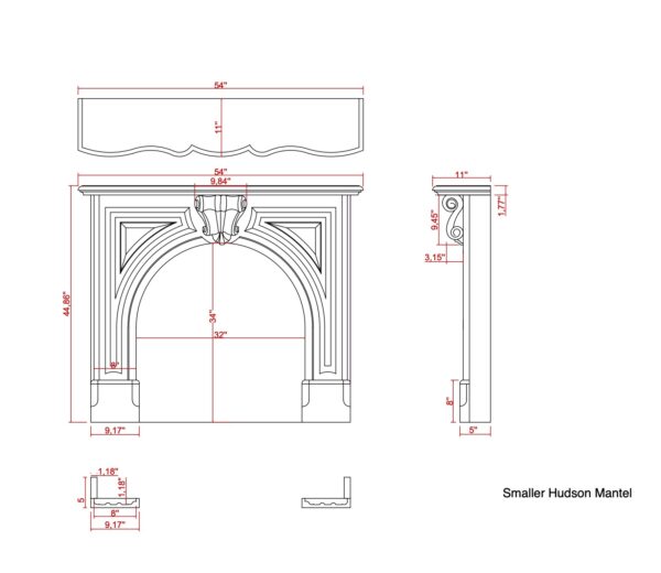 Smaller Hudson Mantel Smaller Hudson Mantel
